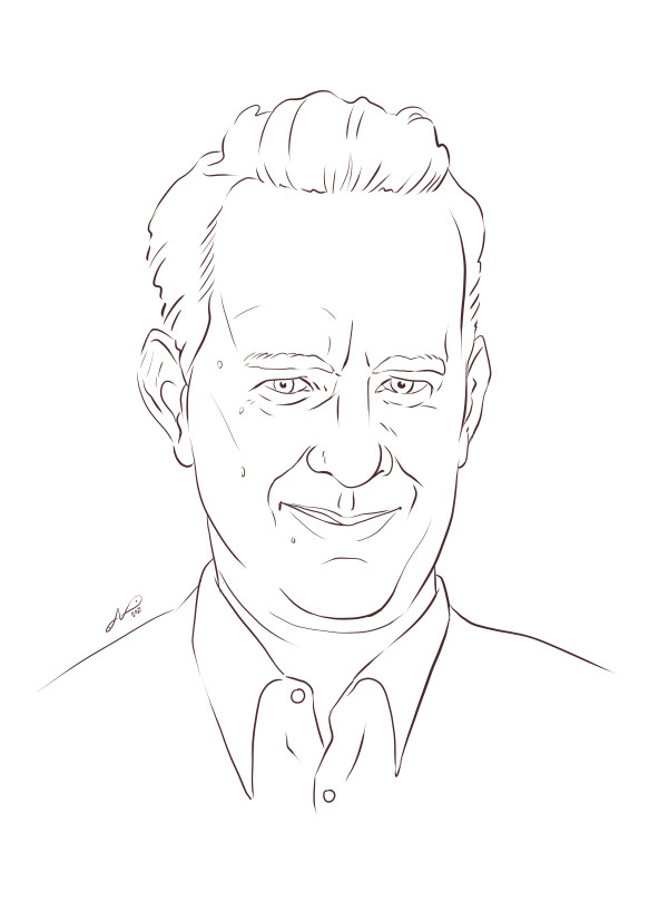 Tom Hanks lineart portrait