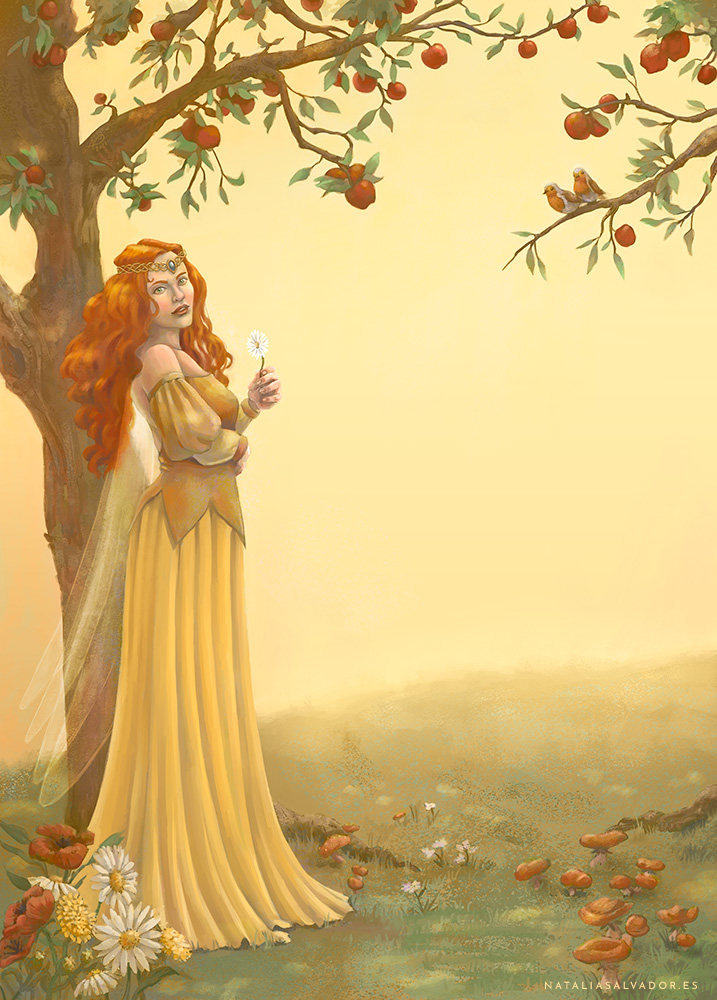 Anya, the fairy queen under an apple tree