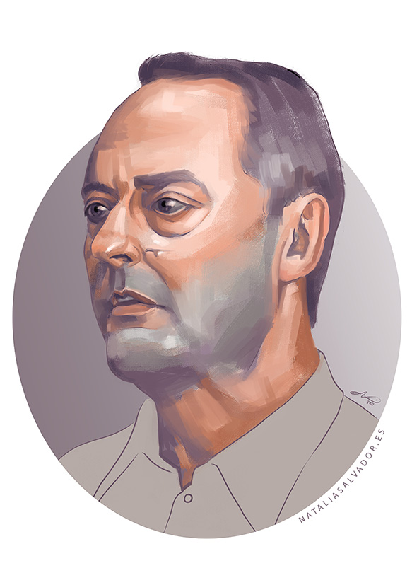 Digital portrait of Jean Reno