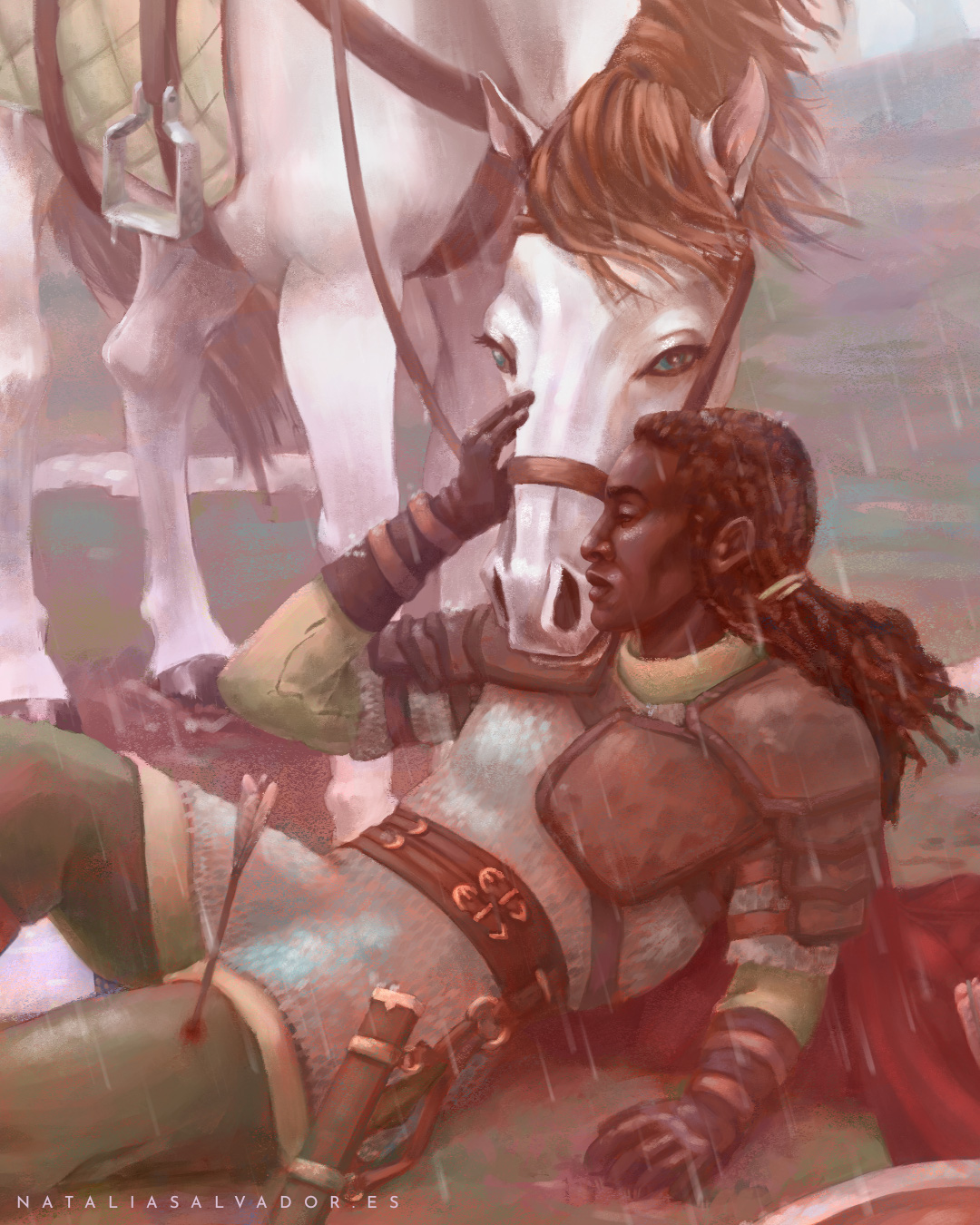 Detail of the finished Loyalty painting