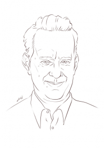 Tom Hanks lineart portrait